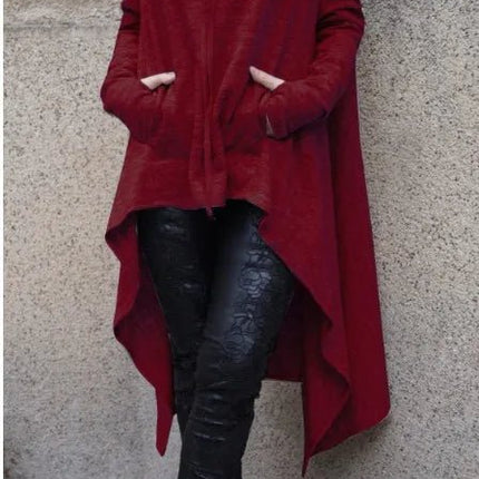 Hoodies Women Fashion Irregular Hem Long Pullover - Hoodies - Adogirl - Mad Fly Essentials