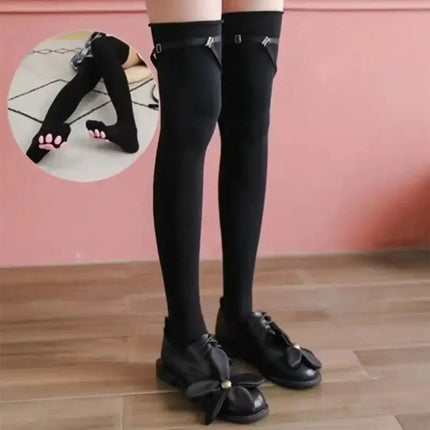 Hosiery Women Over Knee Cat Stockings Animal Socks - Hosiery - Peacock - Mad Fly Essentials