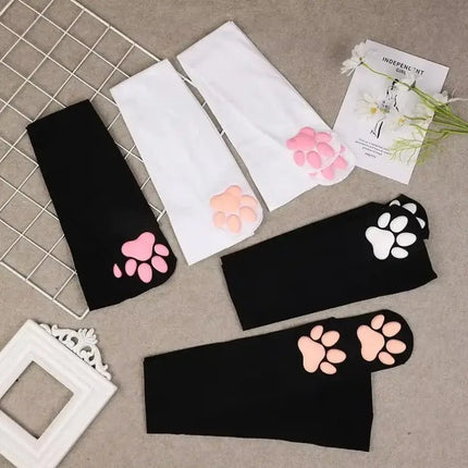 Hosiery Women Over Knee Cat Stockings Animal Socks - Hosiery - Peacock - Mad Fly Essentials