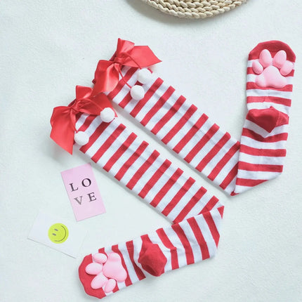 Hosiery Women Over Knee Cat Stockings Animal Socks - Hosiery - Peacock - Mad Fly Essentials