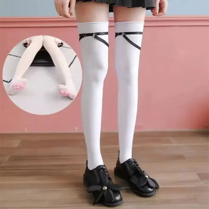Hosiery Women Over Knee Cat Stockings Animal Socks - Hosiery - Peacock - Mad Fly Essentials