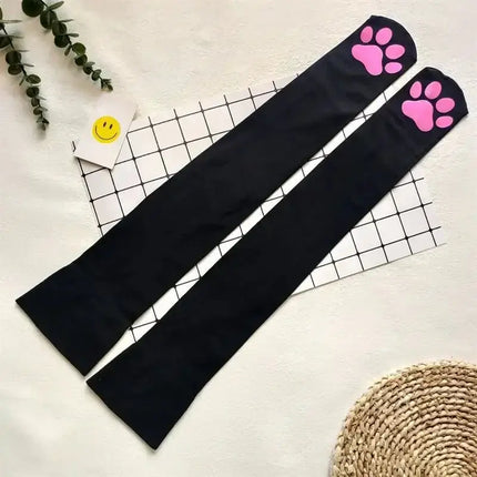Hosiery Women Over Knee Cat Stockings Animal Socks - Hosiery - Peacock - Mad Fly Essentials