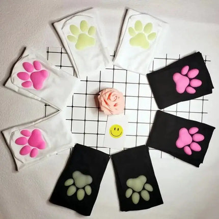 Hosiery Women Over Knee Cat Stockings Animal Socks - Hosiery - Peacock - Mad Fly Essentials