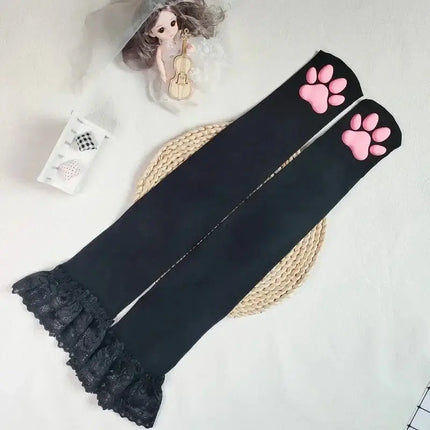 Hosiery Women Over Knee Cat Stockings Animal Socks - Hosiery - Peacock - Mad Fly Essentials