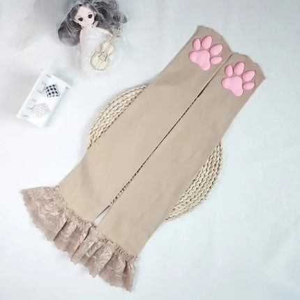 Hosiery Women Over Knee Cat Stockings Animal Socks - Hosiery - Peacock - Mad Fly Essentials