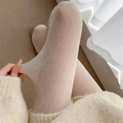 Hosiery Women Sexy Black Diamond Grid Stockings Pantyhose - Hosiery - Gilishon - Mad Fly Essentials