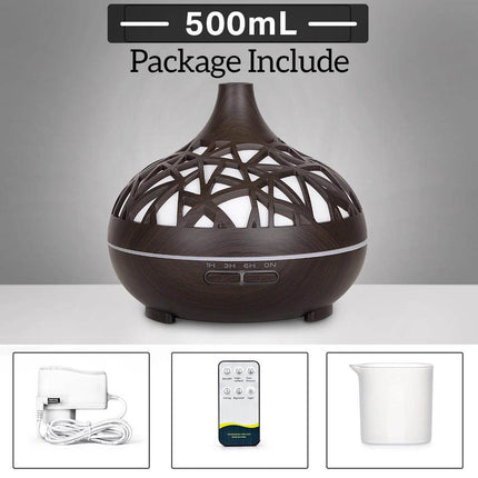Humidifier Aromatherapy Essential Wood Grain Oil Diffuser Home Decor - Home Decor - Warm like home - Mad Fly Essentials