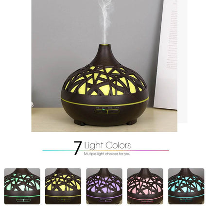 Humidifier Aromatherapy Essential Wood Grain Oil Diffuser Home Decor - Home Decor - Warm like home - Mad Fly Essentials