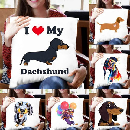 I Love My Dachshund Sofa Throw Cover Pillows Decor - Pillows Decor - Wandering Tribe - Mad Fly Essentials