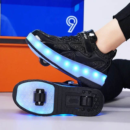 Incline Roller Skate Sneakers Kids LED Shoes - Kids LED Shoes - CAPSELLA KIDS - Mad Fly Essentials
