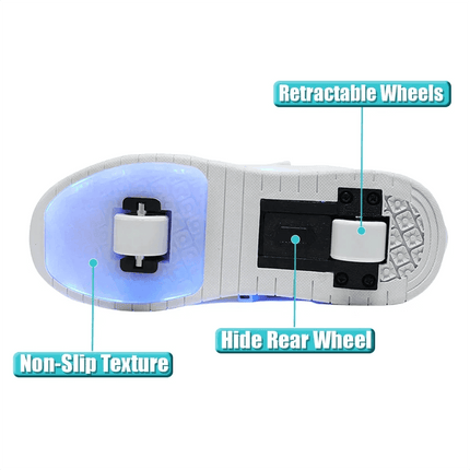 Incline Roller Skate Sneakers Kids LED Shoes - Kids LED Shoes - CAPSELLA KIDS - Mad Fly Essentials
