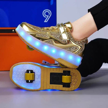 Incline Roller Skate Sneakers Kids LED Shoes - Kids LED Shoes - CAPSELLA KIDS - Mad Fly Essentials