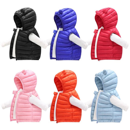 Jacket Baby Boy Warm Down Vest Toddler Kids Hoodies Outerwear - Jacket - M2C - Mad Fly Essentials