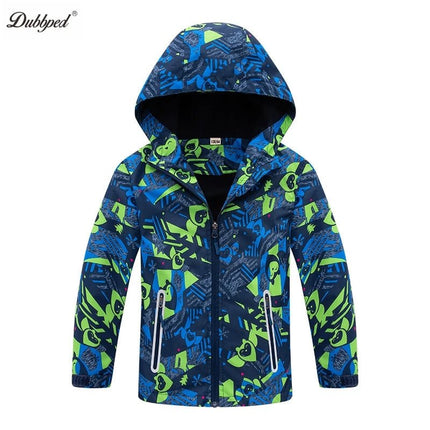 Jacket Baby Boys 3 - 12Y Graffiti Waterproof Polar Fleece Outerwear - Jacket - SGSKIDS - Mad Fly Essentials