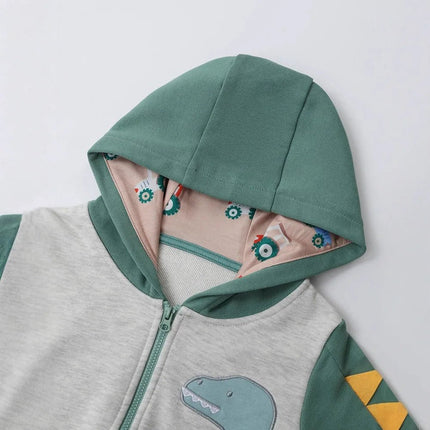 Jacket Baby Boys Cartoon Dinosaur Fall Hooded Camouflage Jackets - Jacket - Rubby - Mad Fly Essentials