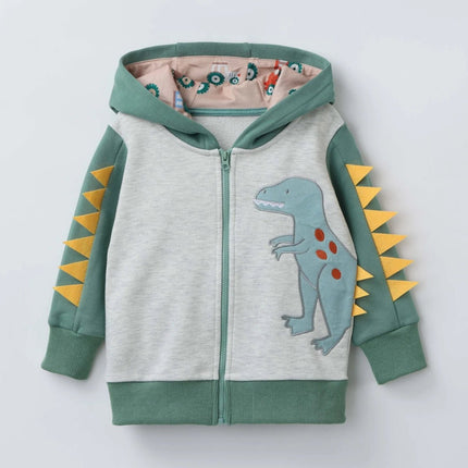 Jacket Baby Boys Cartoon Dinosaur Fall Hooded Camouflage Jackets - Jacket - Rubby - Mad Fly Essentials