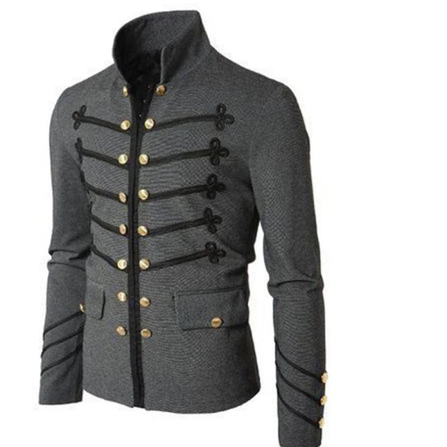 Jacket Men Gothic Steampunk Medieval Frock Outerwear - Jacket - Cavalaria Costumes - Mad Fly Essentials