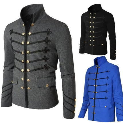 Jacket Men Gothic Steampunk Medieval Frock Outerwear - Jacket - Cavalaria Costumes - Mad Fly Essentials