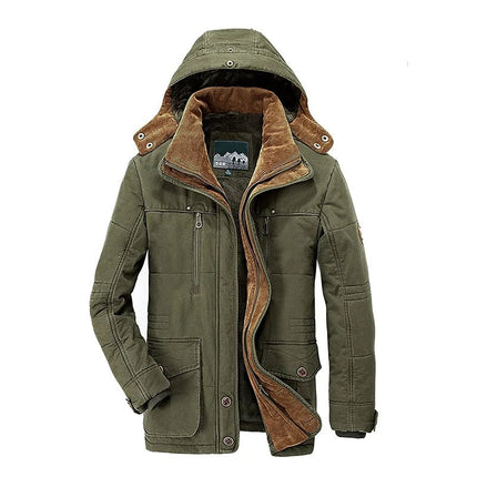 Jacket Men Long Winter Down Cargo Hooded Outerwear - Jacket - LBL PRIVATE LABEL - Mad Fly Essentials