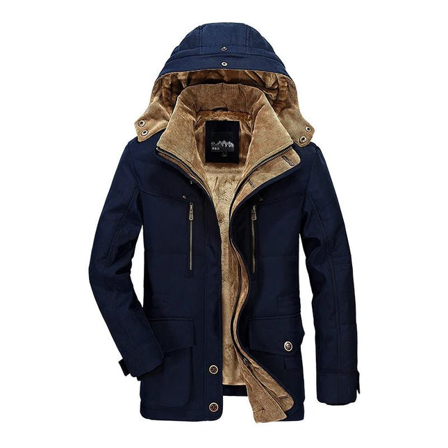 Jacket Men Long Winter Down Cargo Hooded Outerwear - Jacket - LBL PRIVATE LABEL - Mad Fly Essentials