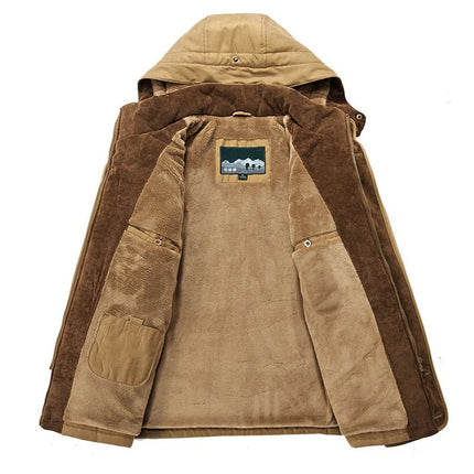 Jacket Men Long Winter Down Cargo Hooded Outerwear - Jacket - LBL PRIVATE LABEL - Mad Fly Essentials