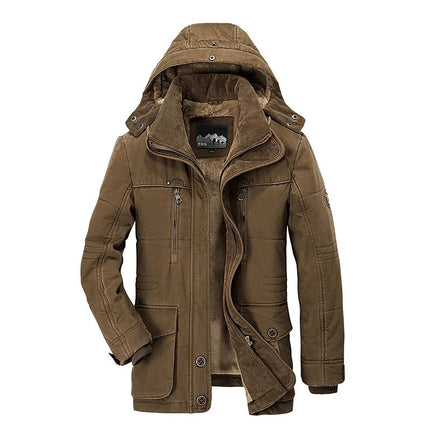 Jacket Men Long Winter Down Cargo Hooded Outerwear - Jacket - LBL PRIVATE LABEL - Mad Fly Essentials