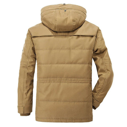 Jacket Men Long Winter Down Cargo Hooded Outerwear - Jacket - LBL PRIVATE LABEL - Mad Fly Essentials