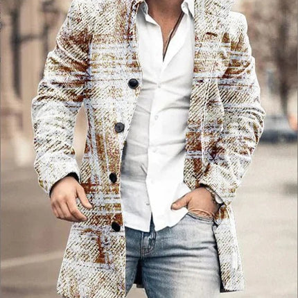 Jacket Men Stand-Collar Long Pocket Coat - Jacket - BC - Mad Fly Essentials
