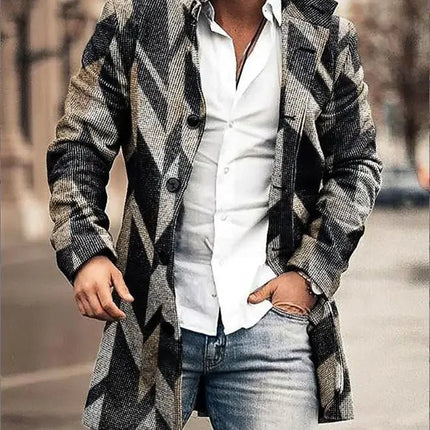 Jacket Men Stand-Collar Long Pocket Coat - Jacket - BC - Mad Fly Essentials