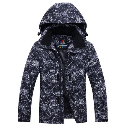Jacket Women Pink Blue Marble Ski Outerwear - Jacket - ARCTIC QUEEN - Mad Fly Essentials