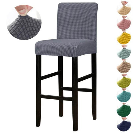 Jacquard Solid Bar Chair Cover Short Slipcover - Slipcover - WhiteRain - Mad Fly Essentials