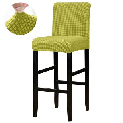 Jacquard Solid Bar Chair Cover Short Slipcover - Slipcover - WhiteRain - Mad Fly Essentials