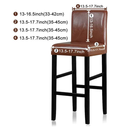 Jacquard Solid Bar Chair Cover Short Slipcover - Slipcover - WhiteRain - Mad Fly Essentials