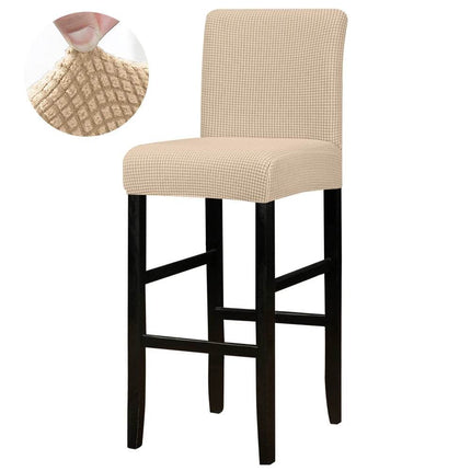 Jacquard Solid Bar Chair Cover Short Slipcover - Slipcover - WhiteRain - Mad Fly Essentials