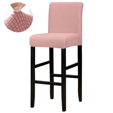 Jacquard Solid Bar Chair Cover Short Slipcover - Slipcover - WhiteRain - Mad Fly Essentials