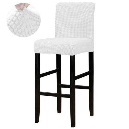 Jacquard Solid Bar Chair Cover Short Slipcover - Slipcover - WhiteRain - Mad Fly Essentials