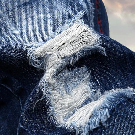 Jeans Men Mid - Waist Denim Straight Cargo Pants - Jeans - ZHAHL - Mad Fly Essentials