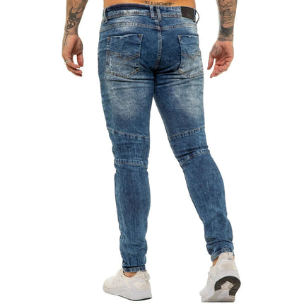 Jeans Men Patchwork Denim Pencil Pants - Jeans - GINGTTO - Mad Fly Essentials