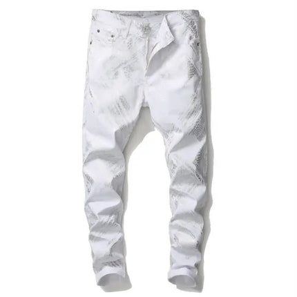 Jeans Men Spring Fashion 3D Graffiti Denim Pants - Jeans - Binsenfali - Mad Fly Essentials