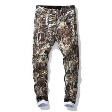 Jeans Men Spring Fashion 3D Graffiti Denim Pants - Jeans - Binsenfali - Mad Fly Essentials
