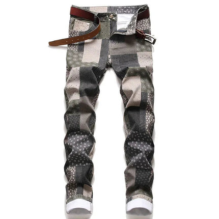 Jeans Men Spring Fashion 3D Graffiti Denim Pants - Jeans - Binsenfali - Mad Fly Essentials