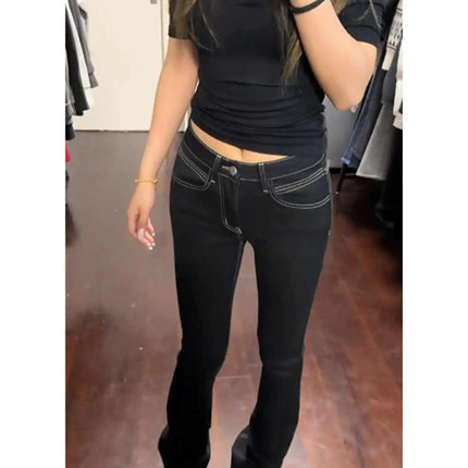 Jeans Women 2000s Cowboy Bootcut Flare Pants - Jeans - Matteobenni - Mad Fly Essentials