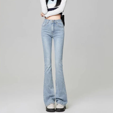 Jeans Women High Waist Bootcut Streetwear Retro Flare Pants - Jeans - LEIJIJEANS - Mad Fly Essentials