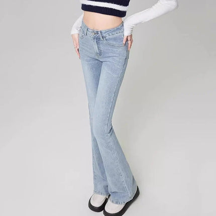 Jeans Women High Waist Bootcut Streetwear Retro Flare Pants - Jeans - LEIJIJEANS - Mad Fly Essentials