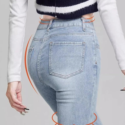 Jeans Women High Waist Bootcut Streetwear Retro Flare Pants - Jeans - LEIJIJEANS - Mad Fly Essentials