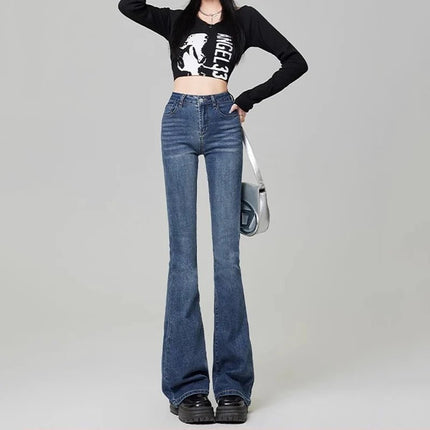 Jeans Women High Waist Bootcut Streetwear Retro Flare Pants - Jeans - LEIJIJEANS - Mad Fly Essentials