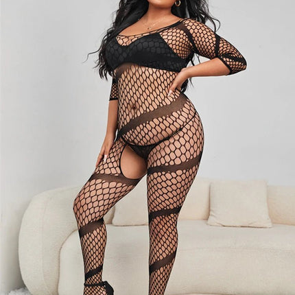 Jumpsuit Women Sexy Lingerie Set Stocking Bodysuit - Jumpsuit - Peacock - Mad Fly Essentials