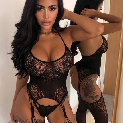 Jumpsuit Women Sexy Lingerie Set Stocking Bodysuit - Jumpsuit - Peacock - Mad Fly Essentials