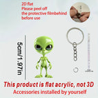 Green Alien Keychain
