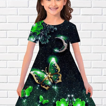 Kids 3 - 14Y 3D Butterfly Short Girl Party Dress - Party Dress - Bibihou - Mad Fly Essentials